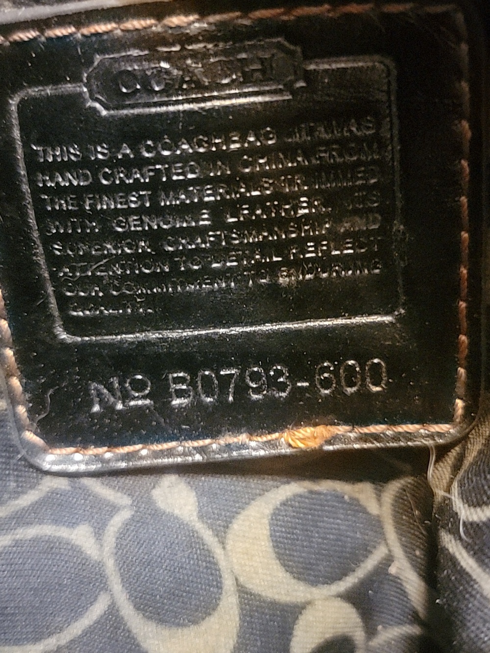 Coach Brown and Black Signature Patchwork Shoulder Bag - Picture 3 of 4